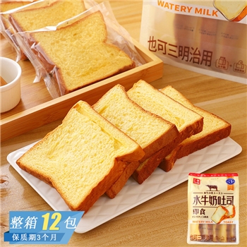 水牛奶黄油厚切吐司即食早餐面包410g*2袋