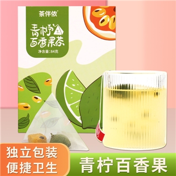 茶伴侬青柠百香果茶84g（7包/盒）