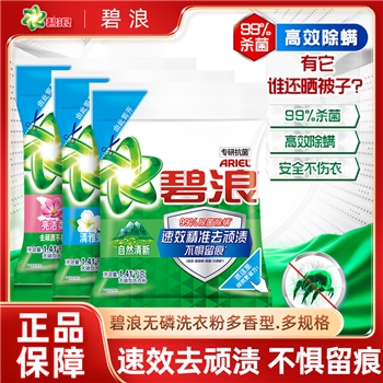 碧浪洗衣粉 强力除菌除螨去渍自然清新3持久留香实惠装家用