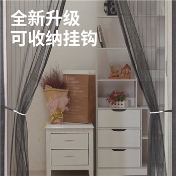 防蚊门帘免打孔网纱夏季卧室磁吸隔断帘魔术贴纱门防虫纱窗金刚网