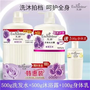 艾诗洗发水/沐浴露500ML特惠套装