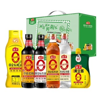 【壹竖】海天零添加调味品礼盒B款（绿盒）2000ml+925g