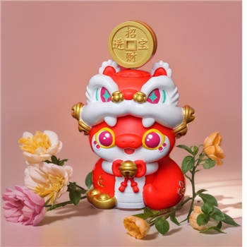 蛇年吉祥物公仔玩偶桌面摆件蛇来运转存钱罐春节装饰公司年会礼品