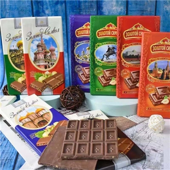 【俄罗斯原装进口】 可瑞迩城堡榛子牛奶巧克力80g