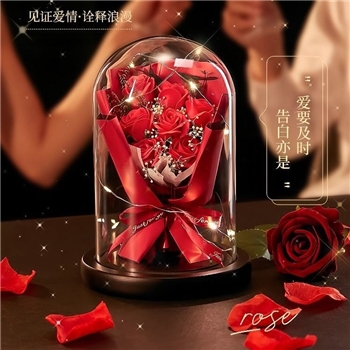永生花朵玫瑰花束礼盒七夕情人节送女朋友生日礼物520纪念日高级