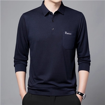 有领男士长袖t恤春夏款翻领Polo衫休闲打底衫上衣服