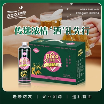博酷精酿葛根啤酒12度1000ml*4罐礼盒装发明专利配方精酿啤酒