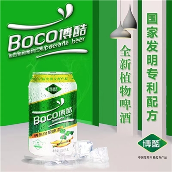 【促销】博酷葛根啤酒12度330ml(6听装），国家发明专利配方