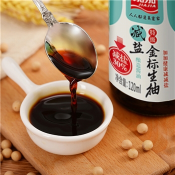 加加 特级减盐金标生抽120ML*3