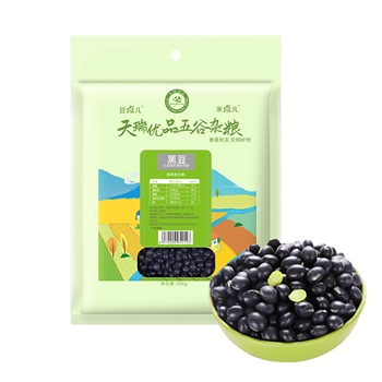 天瑞优品绿芯青仁黑豆粗粮黑大豆五谷杂粮350G*4包