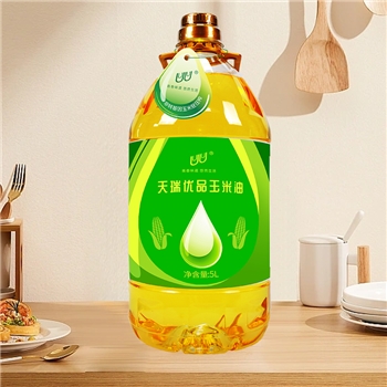 天瑞优品食用油 非转基因压榨玉米油家庭装5L/桶 烘焙油清香植物油