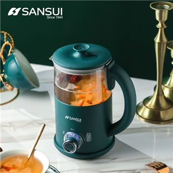 山水（SANSUI）山水养生壶mini家用小型办公室全自动多功能玻璃迷你蒸煮花茶器YD703 绿色