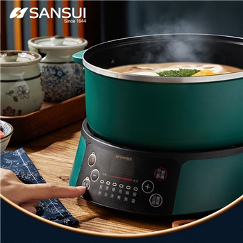 山水（sansui）微电脑电火锅SHG-3018（XHG2502GZ） 绿色
