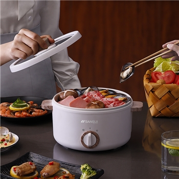 山水（SANSUI） 日本山水电煮锅多功能小电锅煮面锅宿舍小锅单人电炒锅不粘一体锅 1.5L电煮锅